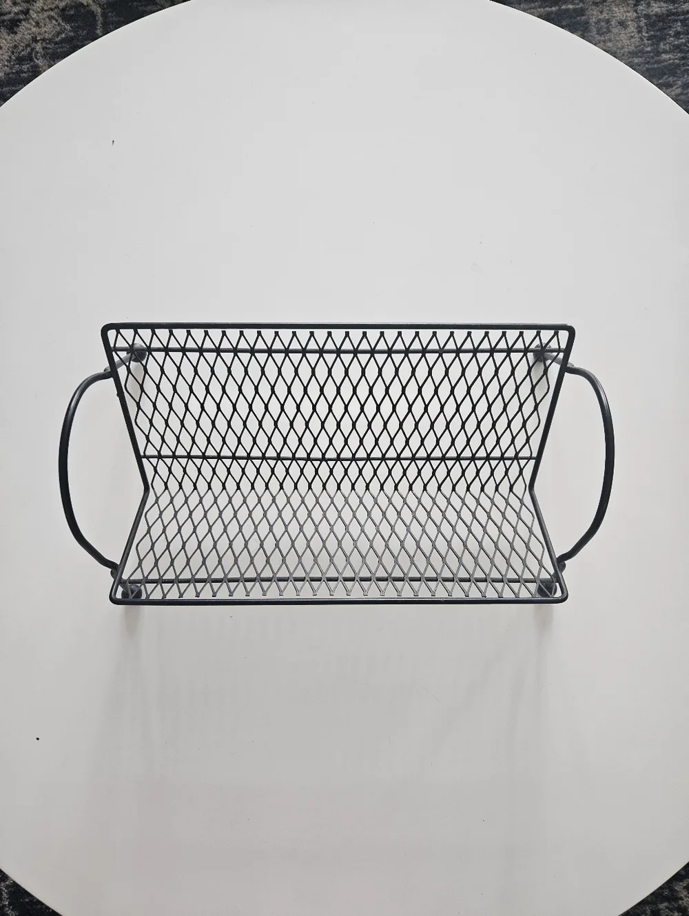Vintage Atomic Era Black Wire Book/Record/CD Holder